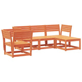 ZNTS 5 Piece Garden Lounge Set Wax Brown Solid Wood Pine 3216917