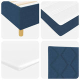 Box Spring Bed with Headboard Blue 90 x 190 cm Fabric 3339664