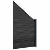 Fence Panel 7 pcs WPC and Aluminium Black 3429425