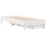 Bed Frame without Mattress White 90x200 cm Solid Wood Pine 3301720