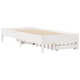 Bed Frame without Mattress White 90x200 cm Solid Wood Pine 3301720