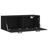 ZNTS Wall Cabinet Black 100x36.5x35 cm Engineered Wood 830133