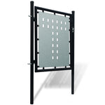 Black Single Door Fence Gate 100 x 150 cm 141685