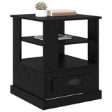 Bedside Cabinet Black Oak 50 x 50 x 60 cm Engineered Wood 881410