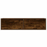 TV Cabinet with LED Lights Smoked Oak 100X35.5x25 cm 860242
