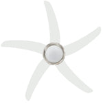 Ornate Ceiling Fan with Light 128 cm White 50538