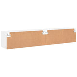 TV Wall Cabinets 2 pcs White 80x30x30 cm Engineered Wood 836869