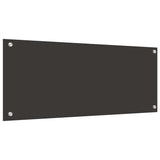 Kitchen Backsplash 2 pcs Dark Grey 100 x 40 cm Tempered Glass 3415467