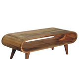 Solid Wood Amaya Nordic Style Oak-ish Coffee Table, Open Slot B2743P402954