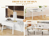 Solid Wood Folding Dining Table, Drop Leaf Table for 2-4 People, Rectangle Kitchen Table for Small T3398P342218