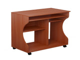 Multi-Storage Compact Work Desk, with Wheels - Cherry Wood Colour T3398P343495