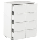 Sideboard High Gloss White 60x35x80 cm Engineered Wood 283712