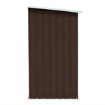 Garden Log Storage Shed Galvanised Steel 163x83x154 cm Brown 47090