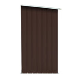 Garden Log Storage Shed Galvanised Steel 163x83x154 cm Brown 47090