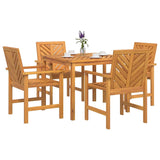 Garden Dining Set 5 pcs Brown 90 x 90 x 74 cm Solid acacia wood 3154105