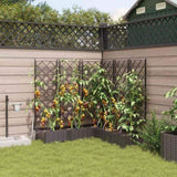 Garden Planter 5 pcs Brown 120 x 120 x 126 cm Plastic 42002832