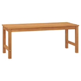 Bench Brown Solid Teak Wood 114 cm Strong Bench Rectangular 316626