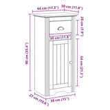 Bathroom Cabinet BODO White 44x30x90 cm 4016857