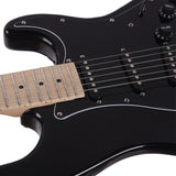 ZNTS GST Stylish Electric Guitar Kit with Black Pickguard Black 34861087