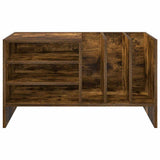 Record Cabinet Smoked Oak 78.5 x 35 x 45 cm Engineered Wood 891076