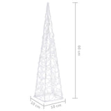 Acrylic Decorative LED Light Cone Cold White 60 cm 328956