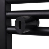 Black Bathroom Central Heating Towel Rail Radiator Straight 500x764mm 141905