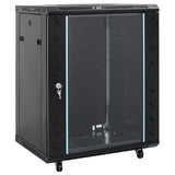 Network Cabinet with Storage Black 60 x 60 x 80 cm Steel 42017659