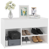 808747 Shoe Bench White 80x30x45 cm Engineered Wood