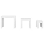 Nesting Coffee Tables 3 pcs White Engineered Wood 808540