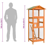 Bird Cage 68x62x166 cm Solid Firwood 171457