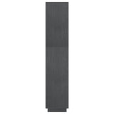 Book Cabinet/Room Divider Grey 60x35x167 cm Solid Pinewood 810876