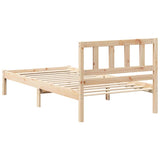Bed Frame with Headboard Brown 100 x 200 cm Solid Pine Wood 872251