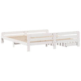 Bed Frame White Solid pinewood 200x200 cm Bed Frame Rectangular 3309027