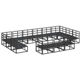 Garden Sofa Set with Cushion 13 pcs Black Aluminium 3378926
