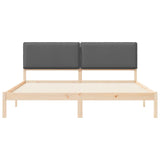 Bed Frame with Upholstered Headboard Dark Grey 180 x 200 cm 877820