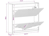 Wall-Mounted Shoe Cabinet HOORN 71 x 17 x 86 cm Engineered Wood 897300