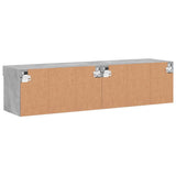 TV Cabinets with LED Lights 2 pcs Concrete Grey 60x30x30 cm 837134