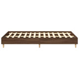Bed Frame No Mattress Brown Oak 135x190 cm Double Engineered Wood 861072