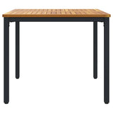 Outdoor Table Natural and Black 90 x 90 x 75 cm 4010610