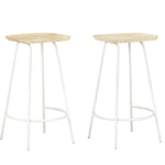 ZNTS Bar Stools 2 pcs Solid Mango Wood 320649