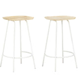 ZNTS Bar Stools 2 pcs Solid Mango Wood 320649