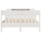Bookcase Bed without Mattress White 120x200cm Solid Wood Pine 3323186