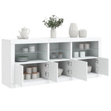 Sideboard with LED Lights White 162x37x67 cm 3208995