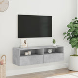 TV Wall Cabinet Concrete Grey 100x30x30 cm Engineered Wood 836888