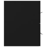 Sink Cabinet Black Engineered Wood 100 cm x 38.5 cm x 48 cm Sleek 804720
