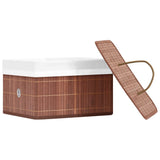 Bamboo Storage Boxes 4 pcs Brown 320768