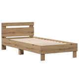 Bed Frame Artisan Oak 203 x 95 x 70 cm Engineered Wood 874113