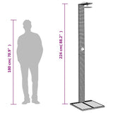 Outdoor Shower Black 50x55x224 cm Poly Rattan and Acacia Wood 368206