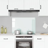 Kitchen Backsplash White 90 x 60 cm Tempered Glass 249459