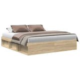 Bed Frame without Mattress Sonoma Oak 180x200 cm Super King Super King Size 3203882